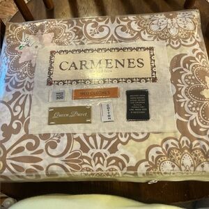Anthropologie Home Carmenes Queen‎ Duvet and Euro Sham NEW